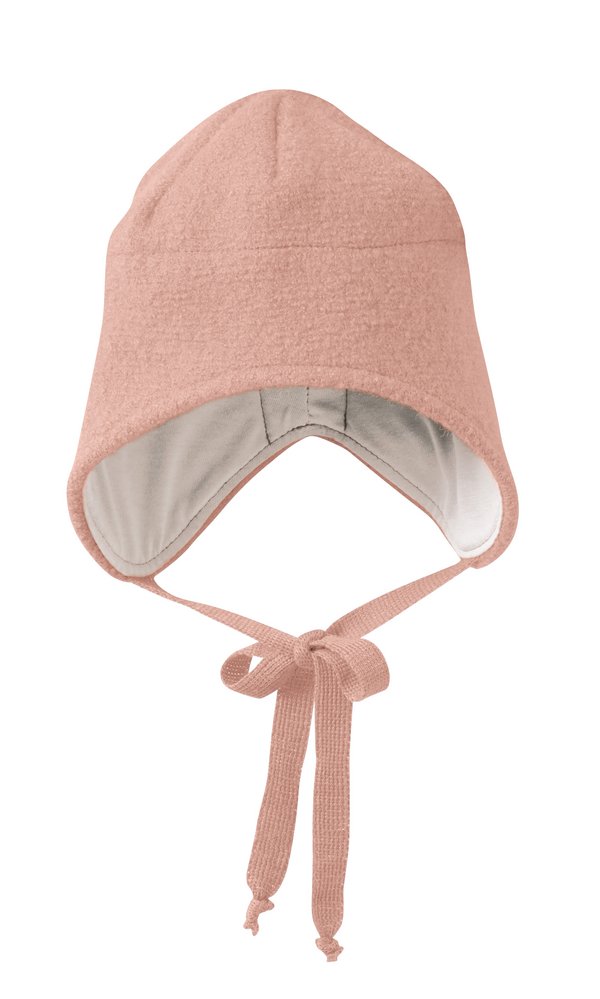 disana boiled wool hat in the colour rosé